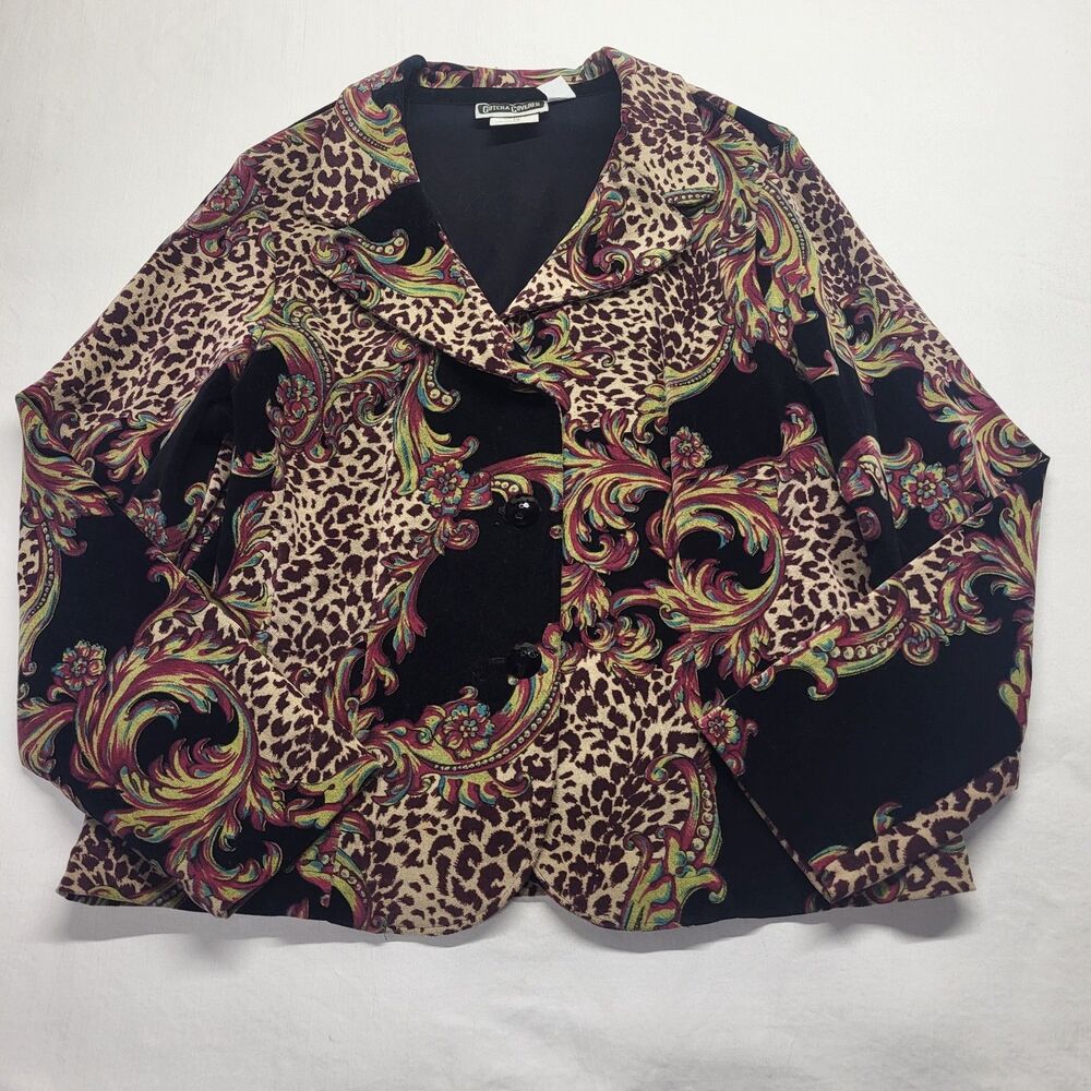 VTG Gotcha Covered Floral Blazer Jacket Women’s 10  Made In USA Cottagecore EUC